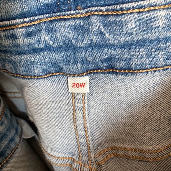 Relist 6/13 Levi’s denim jean short overall 20W - Picture 16 of 17